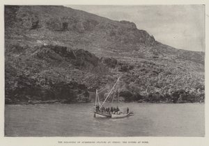 The Discovery of Submerged Statues at Cerigo, the Divers at Work by English Photographer