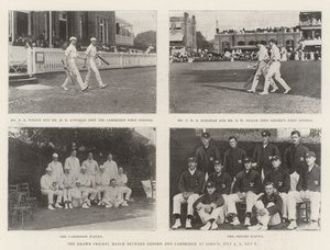 The Drawn Cricket Match between Oxford and Cambridge at Lords, 4, 5, and 6 July