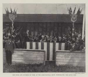 The Duke and Duchess of York at the Agricultural Show, Portsmouth, the Royal Box by English Photographer