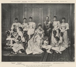The Duke of York and his Bride, with the Bridesmaids by English Photographer