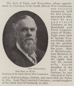 The Earl of Elgin, Chairman of the South African War Commission by English Photographer