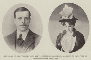 The Earl of Shaftesbury and Lady Constance Grosvenor, Married Today, 15 July by English Photographer