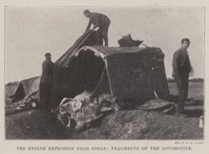 The Engine Explosion near Goole, Fragments of the Locomotive by English Photographer
