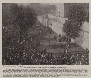 The Execution of the Anarchist Franch at Barcelona by English Photographer