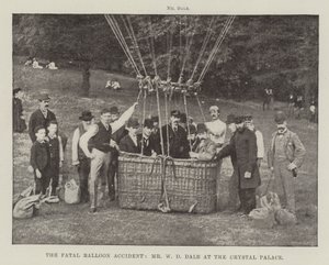 The Fatal Balloon Accident, Mr W D Dale at the Crystal Palace by English Photographer