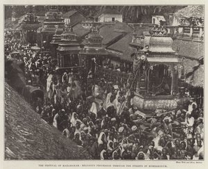 The Festival of Mahamakam, Religious Procession through the Streets of Kombakonum by English Photographer