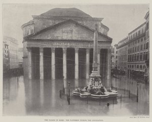 The Floods in Rome, the Pantheon during the Inundation by English Photographer