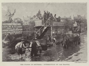 The Floods in Southsea, Interruption of Car Traffic