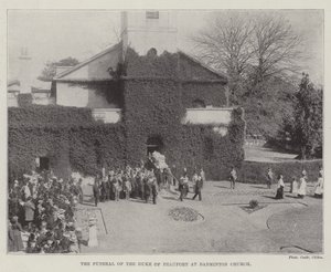 The Funeral of the Duke of Beaufort at Badminton Church by English Photographer