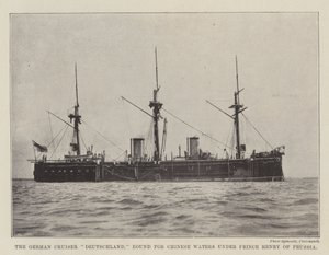 The German Cruiser Deutschland, Bound for Chinese Waters Under Prince Henry of Prussia by English Photographer