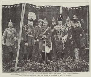 The German Emperor, Duke of Cambridge, Prince Henry of Prussia, and Prince Christian by English Photographer