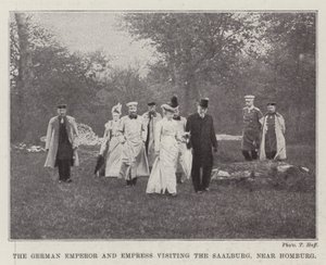 The German Emperor and Empress Visiting the Saalburg, Near Homburg