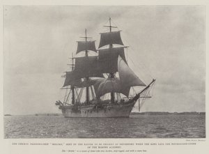 The German Training-Ship Moltke, sent by the Kaiser to be present at Devonport when the King lays the Foundation-Stone of the Marine Academy