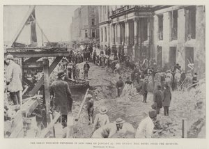 The Great Dynamite Explosion in New York on 27 January, the Murray Hill Hotel after the Accident by English Photographer