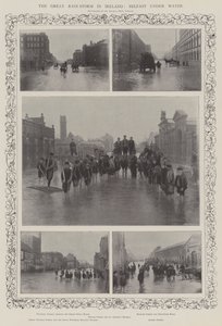 The Great Rain-Storm in Ireland, Belfast under water