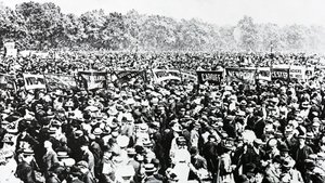 The Great Votes for Women Demonstration in Hyde Park, Sunday, June 12th 1908 by English Photographer