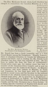 The Honourable Mackenzie Bowell, New Premier of the Dominion of Canada by English Photographer