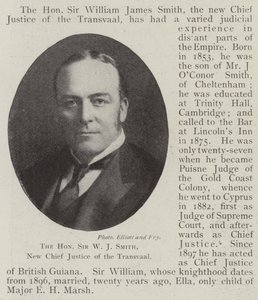 The Honourable Sir W J Smith, New Chief Justice of the Transvaal by English Photographer