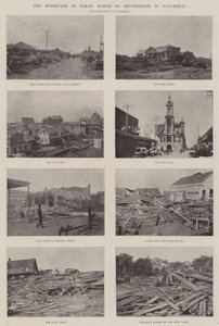 The Hurricane in Texas, scenes of devastation in Galveston by English Photographer
