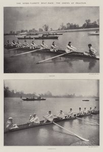 The Inter-Varsity Boat-Race, the Crews at Practice by English Photographer