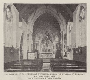 The Interior of the Chapel at Weybridge, Where the Funeral of the Comte de Paris Took Place by English Photographer