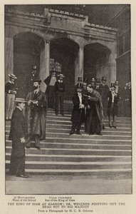 The King of Siam at Harrow, Dr Welldon Pointing Out the Head Boy to His Majesty
