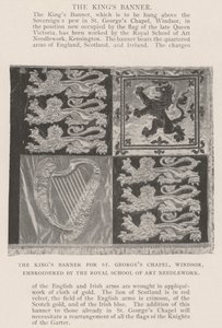 The Kings Banner for St Georges Chapel, Windsor, embroidered by the Royal School of Art Needlework by English Photographer