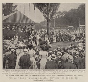 The Last Day of Henley Regatta, distributing the Prizes by English Photographer
