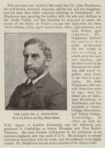 The Late Dr J Hopkinson by English Photographer