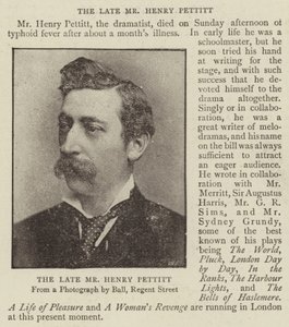 The Late Mr Henry Pettitt by English Photographer