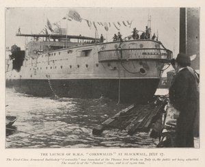 The Launch of HMS Cornwallis at Blackwall, 17 July