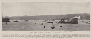 The Launch of HMS Encounter at Devonport