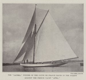 The Laurea, Winner of the Coupe de France Races in the Solent Against the French Yacht Anna