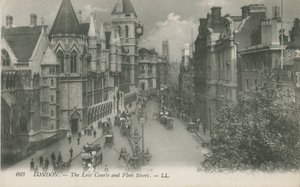 The Law Courts and Fleet Street, London by English Photographer