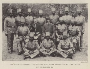 The Madras Sappers and Miners who were inspected by the Queen on 19 September by English Photographer