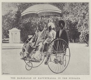 The Maharajah of Kapurthalla, in the Punjab by English Photographer