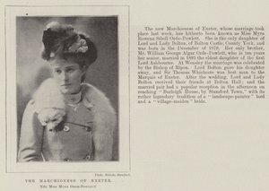 The Marchioness of Exeter, nee Miss Myra Orde-Powlett by English Photographer