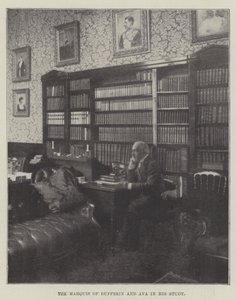 The Marquis of Dufferin and Ava in his Study by English Photographer