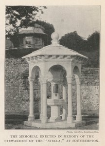 The Memorial erected in Memory of the Stewardess of the Stella, at Southampton