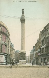 The Monument to the Great Fire, London by English Photographer