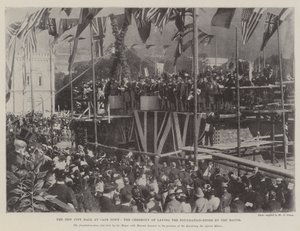 The New City Hall at Cape Town, the Ceremony of Laying the Foundation-Stone by the Mayor by English Photographer
