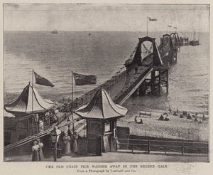 The Old Chain Pier washed away in the Recent Gale
