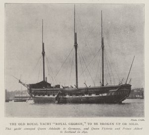 The Old Royal Yacht Royal George, to be Broken Up or Sold