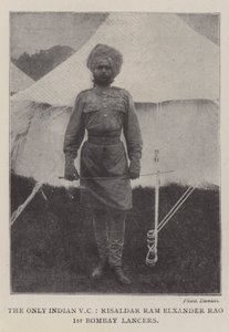 The Only Indian VC, Risaldar Ram Elxander Rao, 1st Bombay Lancers by English Photographer