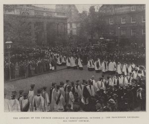 The Opening of the Church Congress at Northampton, 7 October, the Procession Entering All Saints Church by English Photographer