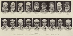 The Oxford and Cambridge Boat-Race, the Rival Crews by English Photographer