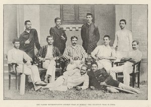 The Parsee Representative Cricket Team at Bombay, the Champion Team in India by English Photographer