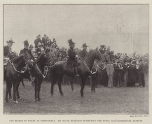 The Prince of Wales at Cheltenham, His Royal Highness Inspecting the Royal Gloucestershire Hussars by English Photographer