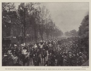 The Prince of Wales at Oxford, His Royal Highness Returning along St Giles from His Review of the Queen