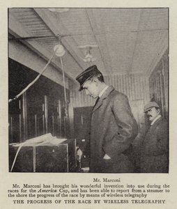 The Progress of the Race by Wireless Telegraphy by English Photographer